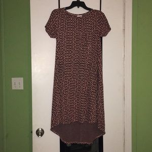 Lularoe Carly Dress Jaquard Pink and Black